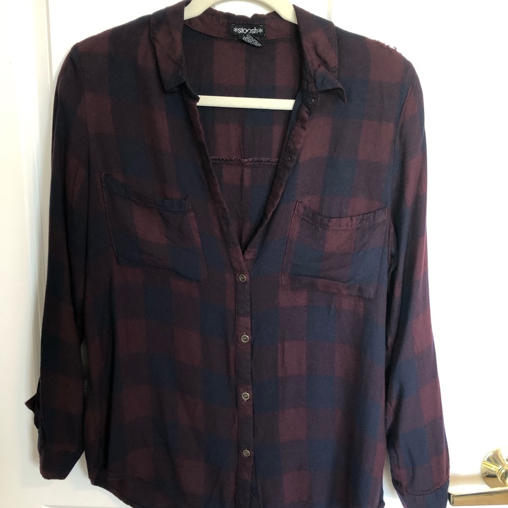 Button down plaid top